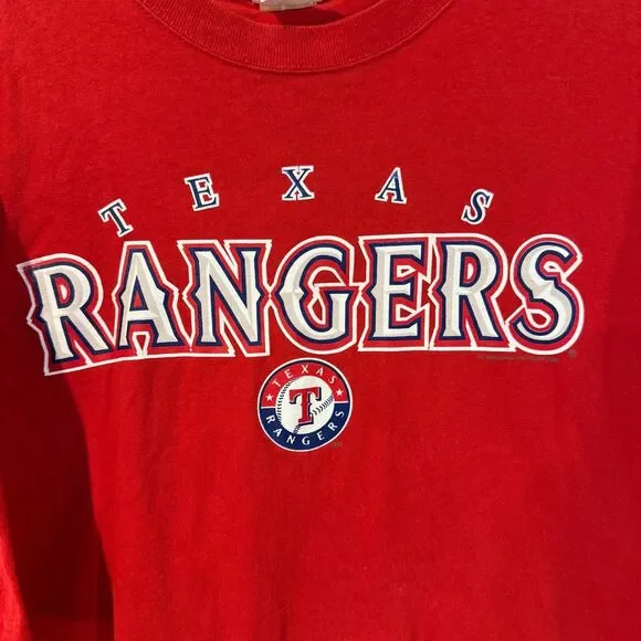 CSA T-Shirt Men's Red XL Texas Rangers Baseball 100% Cotton Fan Tee - Picture 2 of 7